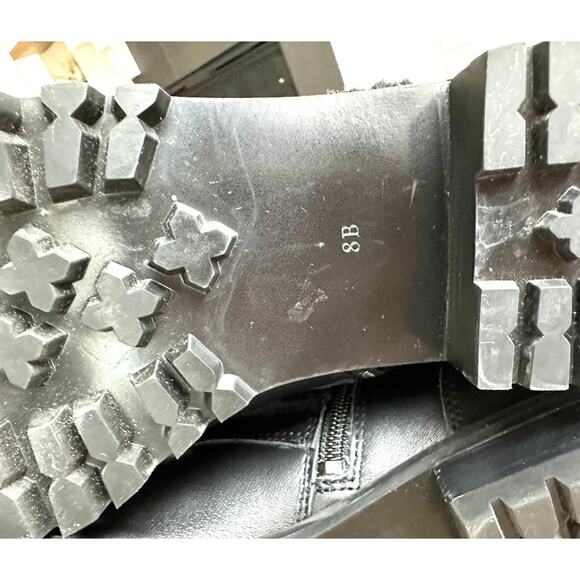 Kate Spade Raquelle Lace-Up Shearling Combat Boots, Black, Size 8.5 Combat Edgy - Picture 8 of 9